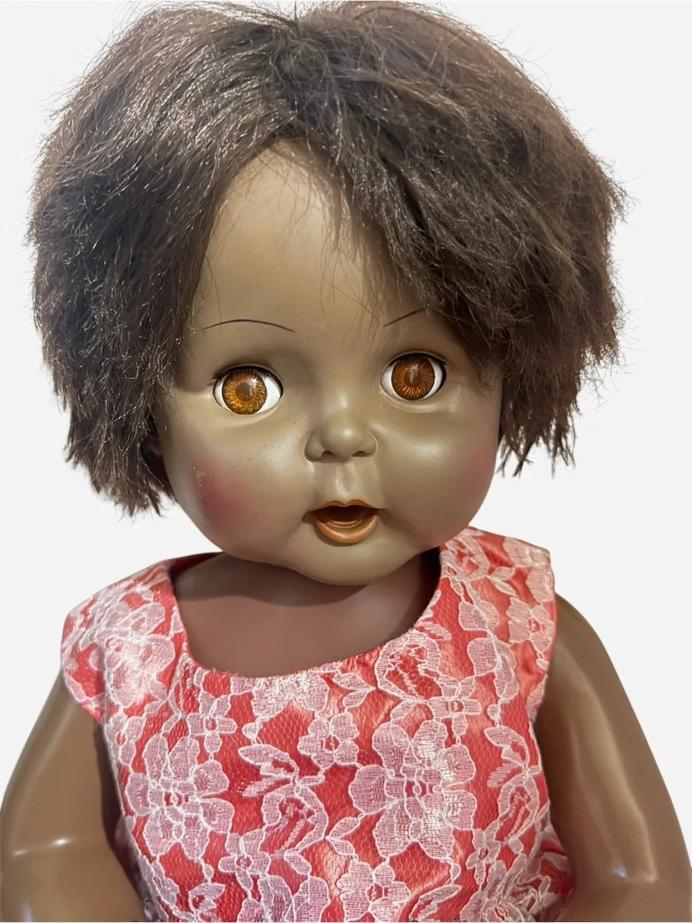 Vintage Horsman 1964 TB26 Thirstee Walker Baby Doll African American 27